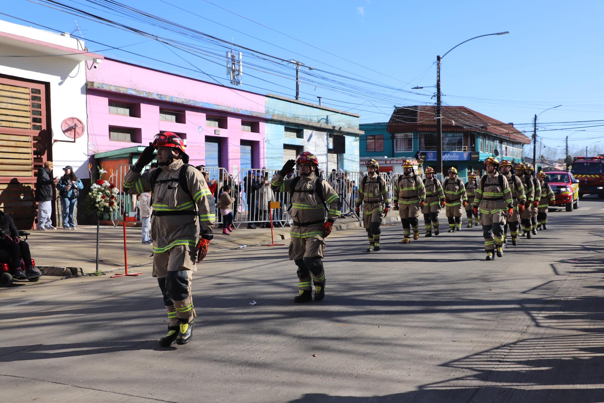 Mulchén se transformó en la capital regional de la celebración de los 173 años del Cuerpo de Bomberos de Chile