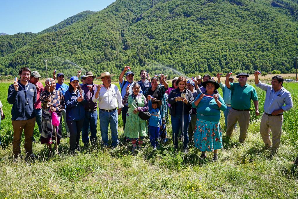 Familias pehuenches inauguran con INDAP amplio sistema de riego para cultivos tradicionales y ganado en Alto Biobío