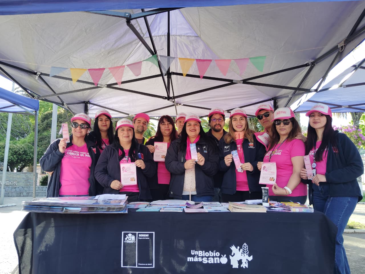 Más de 300 personas corrieron para prevenir el cáncer de mama en Lebu